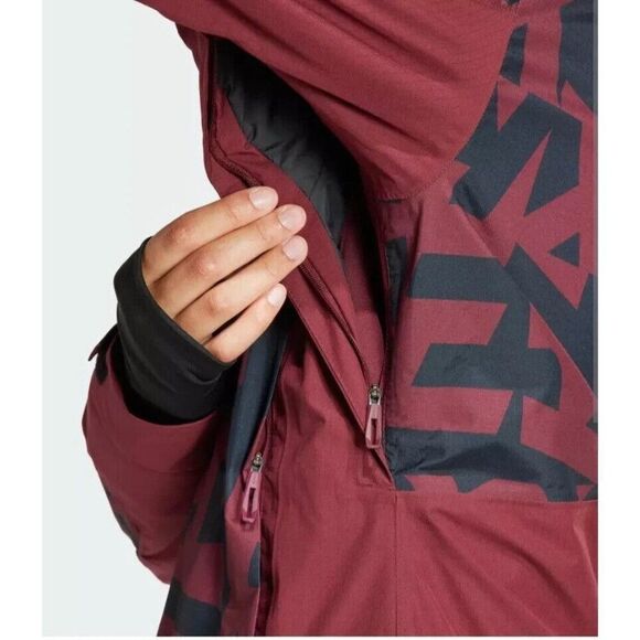 Adidas Terrex Xperior 2 Layer Insulated Ski Snow Jacket Womens Medium Red - Picture 3 of 8